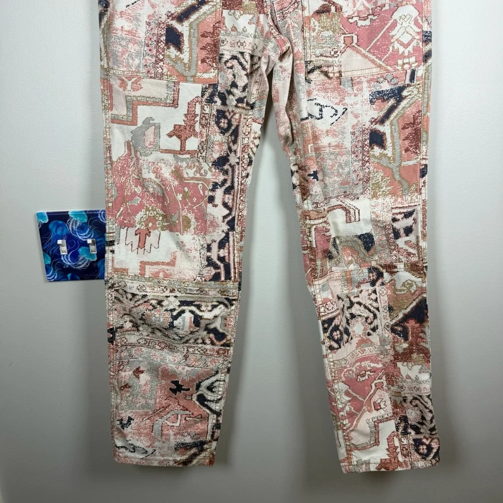 Anthropologie The Wanderer Utility Pant Button Fly Boho Size 27 Tapestry Aztec
